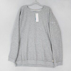 Marine Layer Sweater Mens XXL Heather Gray Sherpa Crew Neck Pullover Casual NEW